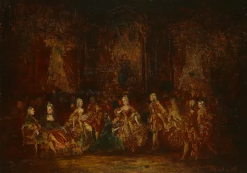 Personen in Louis XV Kostümen