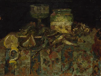 Stillleben: Austern, Fisch, ca. 1880