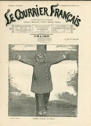 Cover von „The Courier francais“, Nummer 47, Satirisch in Schwarz-Weiß