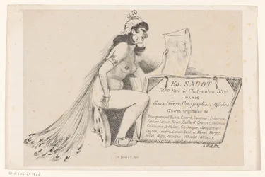 Visitenkarte des Druckhändlers Edmond Sagot in Paris