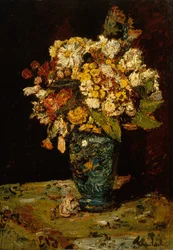 Blumen in einer blauen Vase, 1879-1883