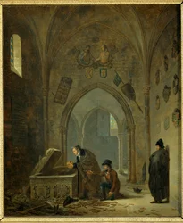 Vivant Denon in Spanien, die Überreste des Cid und Chimène in ihre Gräber zurücklegend