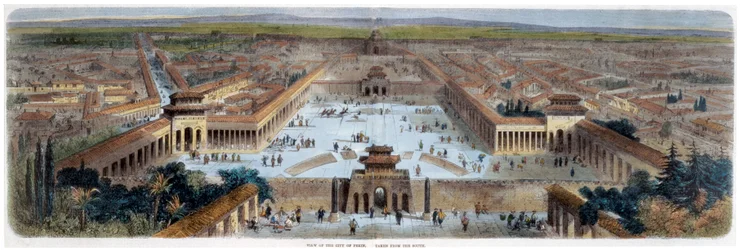 Ansicht der Stadt Peking vom Süden aus gesehen, China, Mitte des 19. Jahrhunderts