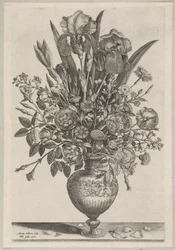 Blumenstück mit Schwertlilien