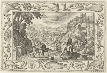 Rebekka und Eliëzer am Brunnen