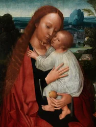 Detail der Madonna mit Johannes dem Täufer und dem Heiligen Hieronymus