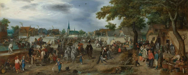 Prinz Moritz und Friedrich Heinrich auf dem Pferdemarkt in Valkenburg, 1618