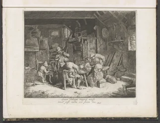 Bauern bei einer Mahlzeit in einem Gasthaus