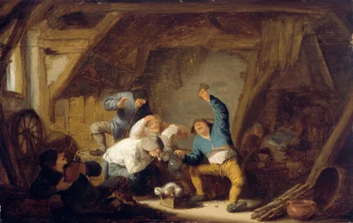 Trinkende und singende Bauern