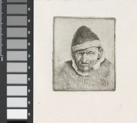 Büste eines Bauern mit Pelzmütze
