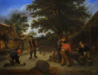 Kugelsportler im Gasthofgarten