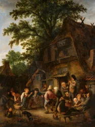 Bauerntanz bei einer Taverne