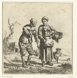 Bauer und Bäuerin im Gespräch