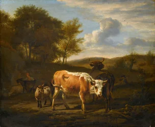 Gebirgslandschaft mit Kühen