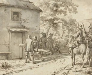 Soldaten erzwingen eine Tür, 1669
