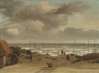 Blick von den Dünen aufs Meer