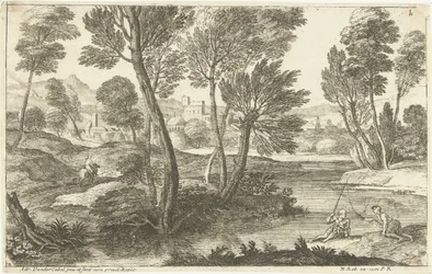 Landschaft mit zwei Fischern