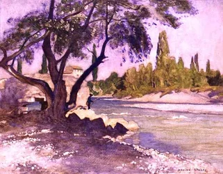 Die Durance bei Sisteron, Frankreich