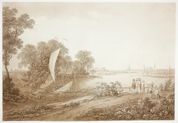 Blick auf Dresden von Pieschen