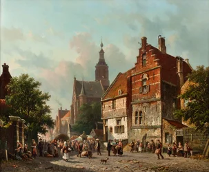 Ein niederländischer Markt im Sommer, 19. Jahrhundert