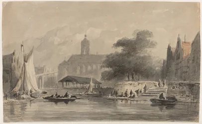 Fantasierte Stadtansicht