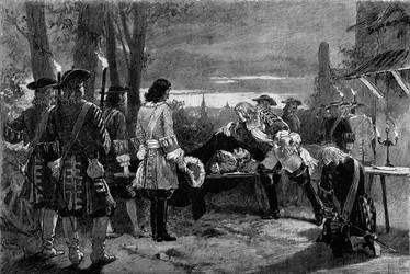 Theateraufführung: „Turenne“ von Marc Fournier (1818-1879), Alfred Delacour (1815-1883), Jules Lermina (1839-1915). Henri de La Tour d