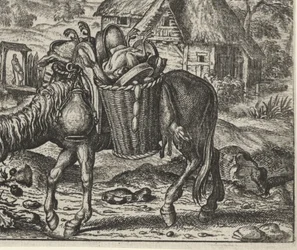 Fabel vom Esel beladen mit Leckereien