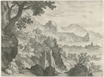 Landschaft mit der Rast auf der Flucht nach Ägypten