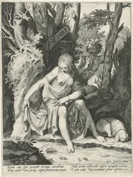 Pan beobachtet die Nymphe Syrinx