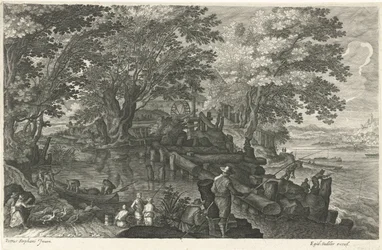 Wassermühle auf einer Insel