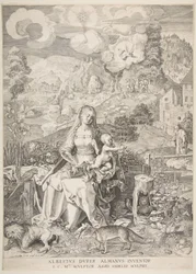 Jungfrau und Kind in einer Landschaft, ca. 1597