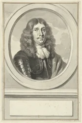 Porträt von Cornelis Evertsen in Rüstung, im Oval, nach rechts