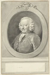 Porträt von Johan Hudde Dedel, im Oval, nach links