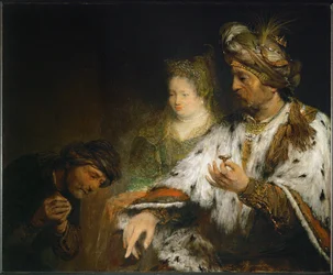 Mordechai wird von König Ahasver von Persien geehrt