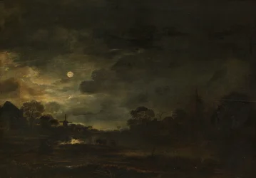 Landschaft im Mondlicht