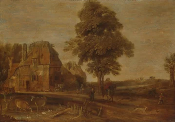 Landschaft mit einem Gasthaus