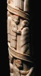 Geschnitzter Stoßzahn, Kongo (Elfenbein) (Detail)