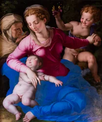 Madonna und schlafendes Kind, Heilige Elisabeth und Heiliger Giovannino