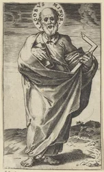 Apostel Jakobus der Jüngere mit Buch und Winkelhaken