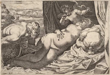 Satyr und Nymphe