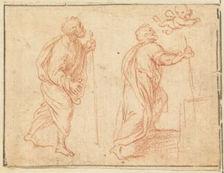 Ein Apostel, geführt von einem Engel