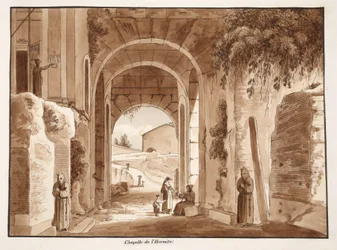 Die Kapelle des Einsiedlers im Kolosseum, 1833