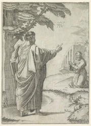 Heiliger Paulus und ein Franziskanermönch