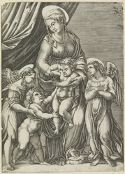 Maria mit Kind und der junge Johannes der Täufer