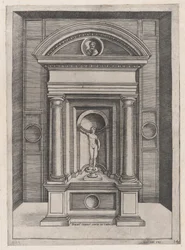 Speculum Romanae Magnificentiae: Der Altar des Jupiter im ältesten Tempel auf dem C..., ca. 1514-36