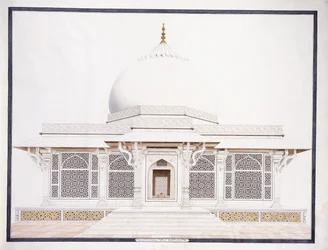 Das weiße Marmormausoleum von Seliem Chistie, ca. 1815