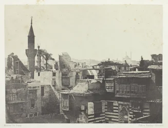 Allgemeine Ansicht von Westen, Le Kaire, Platte 1 aus dem Album "Ägypten, Nubien, Palästina und Syrien" (1852)
