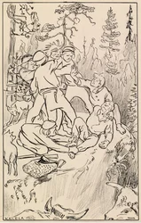 Kampf auf dem Hiidenkivi-Felsen