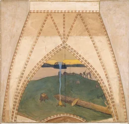 Heidentum und Christentum, Skizze für die Kuppelfresken des finnischen Pavillons auf der Weltausstellung 1900 in Paris