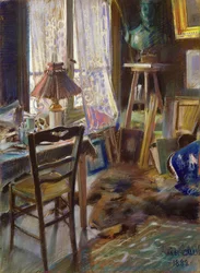 Das Atelier von Comte Deheaulme de Vallombreuse, 36 Rue Jouffrey, Paris 1888